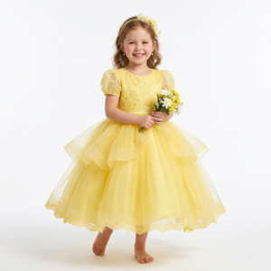 Golden Tulle Princess Dress